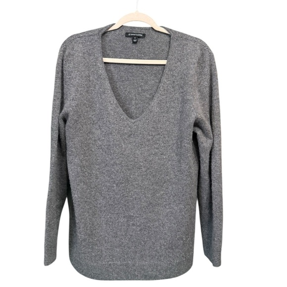 41 Hawthorn Charcoal V-Neck Women’s Cashmere Sweater XL - Picture 8 of 8